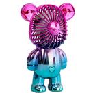 Mini ventilador portátil Generic Bear Portable USB Recarregável Rosa