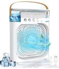 Mini Ventilador Portatil Mesa 3 Velocidades Umidificador Ar - Branco