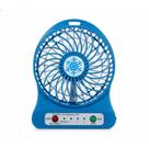 Mini Ventilador Portátil Recarregável Com 3 Velocidades Frescor Compacto Para Qualquer Lugar Azul