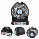 Mini Ventilador Portátil Recarregável Preto 3 Velocidades