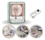 Mini Ventilador Portátil Umidificador Led Mesa Recarregável Mini Ventilador Portátil Umidificador Led Mesa Recarregável