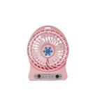 Mini Ventilador Recarregável USB Portátil Rosa