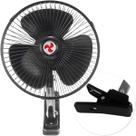 Mini Ventilador Veicular 12V 8'' 20cm Carro Caminhão Preto