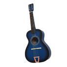 Mini Violão Infantil Acústico Aço Com Palheta Cor: Azul