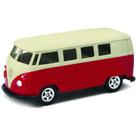 Miniatura - 1:64 - Volkswagen Kombi Vermelho e Bege - California Minis - Welly