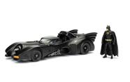 Miniatura Batmóvel Filme 1989 + Figura Batman Em Metal - 1/24 - Jada
