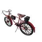 Miniatura bicicleta vintage - metal - alforjes - selim