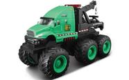 Miniatura Caminhão Builder Zone Quarry Monsters Fresh Metal Tow Truck Verde Maisto 21191