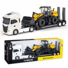 Miniatura Caminhão Iveco S-Way Com Carregadeira W170B Brinquedo De Obras Colecionável