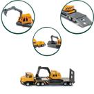 Miniatura Caminhão Prancha com Escavadeira Hidráulica Siku 1/87 Metal Diecast Conjunto de Construção Pesada Original Miniatura Caminhão Prancha com Escavadeira Hidráulica Siku 1/87 Metal Diecast Conjunto de Construção Pesada Original