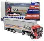 Miniatura Caminhão Volvo Container - Som e Luz - California Action - 1/50 - California Toys