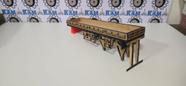 Miniatura carreta 2 eixos super arqueada em MDF escala 1/32