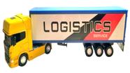 miniatura carreta baú/container azul Scania R 730 4x2 miniatura carreta baú/container azul Scania R 730 4x2