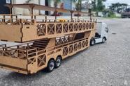 Miniatura Carreta Da Alegria Em Escala 1/32 Mdf