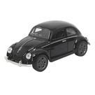 Miniatura Carrinho de Metal Antigo Fusca Preto Colecionável