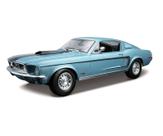Miniatura Carro 1968 Ford Mustang Gt Cobra Jet 1/18 Special Edition Azul Maisto 31167