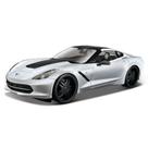 Miniatura Carro 2014 Corvette Stingray 1/24 Design Prata Maisto 32510