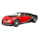 Miniatura Carro Bugatti Chiron 1/18 Vermelho/ Preto Bburago 11040