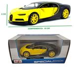 Miniatura Carro Bugatti Chiron Amarelo / Preto 1:24 Maisto Miniatura Carro Bugatti Chiron Amarelo / Preto 1:24 Maisto