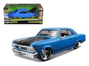 Miniatura Carro Chevrolet Chevelle Ss 396 1/24 Design Azul Maisto 31333