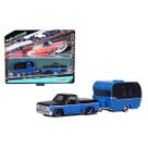 Miniatura Carro Chevrolet Chevy 1500 1987 Com Trailer 1/64 Maisto 15368