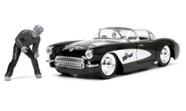 Miniatura Carro Chevrolet Corvette (1957) - c/ Figura Wolfman - Universal Monsters - Metals Die Cast - 1:24 - Jada Toys