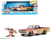 Miniatura Carro Chevrolet El Camino (1970) - Looney Tunes c/ Figura Tazmania - 1:24 - Jada Toys