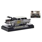 Miniatura Carro Chevrolet Nomad 1957 1/64 Cinza M2 Machines