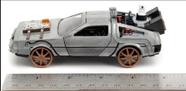 Miniatura Carro Delorean Time Machine - Back To The Future Railroad - 1:32 - Jada Toys