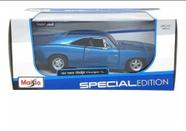 Miniatura Carro Dodge Charger R/T (1969) - Azul - 1:25 - Maisto