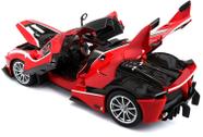 Miniatura Carro Ferrari Fxx K 1/18 Race e Play Vermelho Bburago 16010