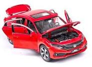 Miniatura carro honda civic 1:32 abre 4 portas luz
