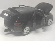 Miniatura carro land rover range rover 1:32 abre 4 portas capo e malas acende farol