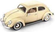 Miniatura Carro Volkswagen Kafer Beetle 1/18 Plus Bege Bburago 12029