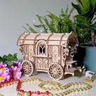 Miniatura Carroça de Caravana Nômade Quebra-Cabeça MDF Miniatura Carroça de Caravana Nômade Quebra-Cabeça MDF