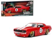 Miniatura Chevrolet Camaro 1969 Velozes 1:24 Jada vermelho