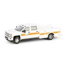 Miniatura Chevrolet Silverado 3500 HD Dually Service Bed 2016 - CalTrans - Dually Drivers Série 15 - Greenlight - 1:64
