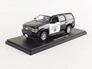 Miniatura Chevrolet Tahoe Polícia Americana Califórnia 1/43 Metal Diecast Viatura de Patrulha Detalhada Coleção de Luxo