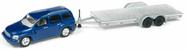 Miniatura chevy hhr 1/64 com trailer johnny lightning