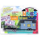 Miniatura chevy silverado 1500 1/64 trailer johnny lightning