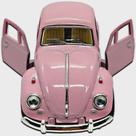 Miniatura Coleção Fusca Rosa 1967 Clássico Escala 1/32.