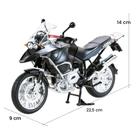 Miniatura Da Moto Bmw R1200 Gs, 22 Centímetros, Cinza 1/9