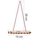 Miniatura De Casa De Bonecas Com Balanço De Madeira Vermelha E Estante De Livros De Natal 37cm -