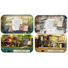 Miniatura de madeira Dollhouse MAGQOO DIY com móveis em escala 1:24