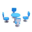 Miniatura de Mesa e Cadeiras Maquete 1/100 674 Minitec 05 Peças Miniatura de Mesa e Cadeiras Maquete 1/100 674 Minitec 05 Peças