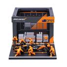 Miniatura Diorama Pit Stop F1 Mclaren Mcl38 81 Oscar Piastri 143