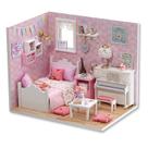 Miniatura DIY Dollhouse Sunshine Princess com luzes LED
