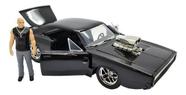 Miniatura Dodge Charger Rt Preto Velozes Boneco Toreto 1:24 Miniatura Dodge Charger Rt Preto Velozes Boneco Toreto 1:24