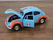 Miniatura Fusca 23 QHT Car 1:32 Metal e Fricção Azul