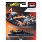 Miniatura Hot Wheels Premium F1 McLaren 4 Lando Norris 1/64 Mattel JKD88 Original Pneus de Borracha Miniatura Hot Wheels Premium F1 McLaren 4 Lando Norris 1/64 Mattel JKD88 Original Pneus de Borracha
